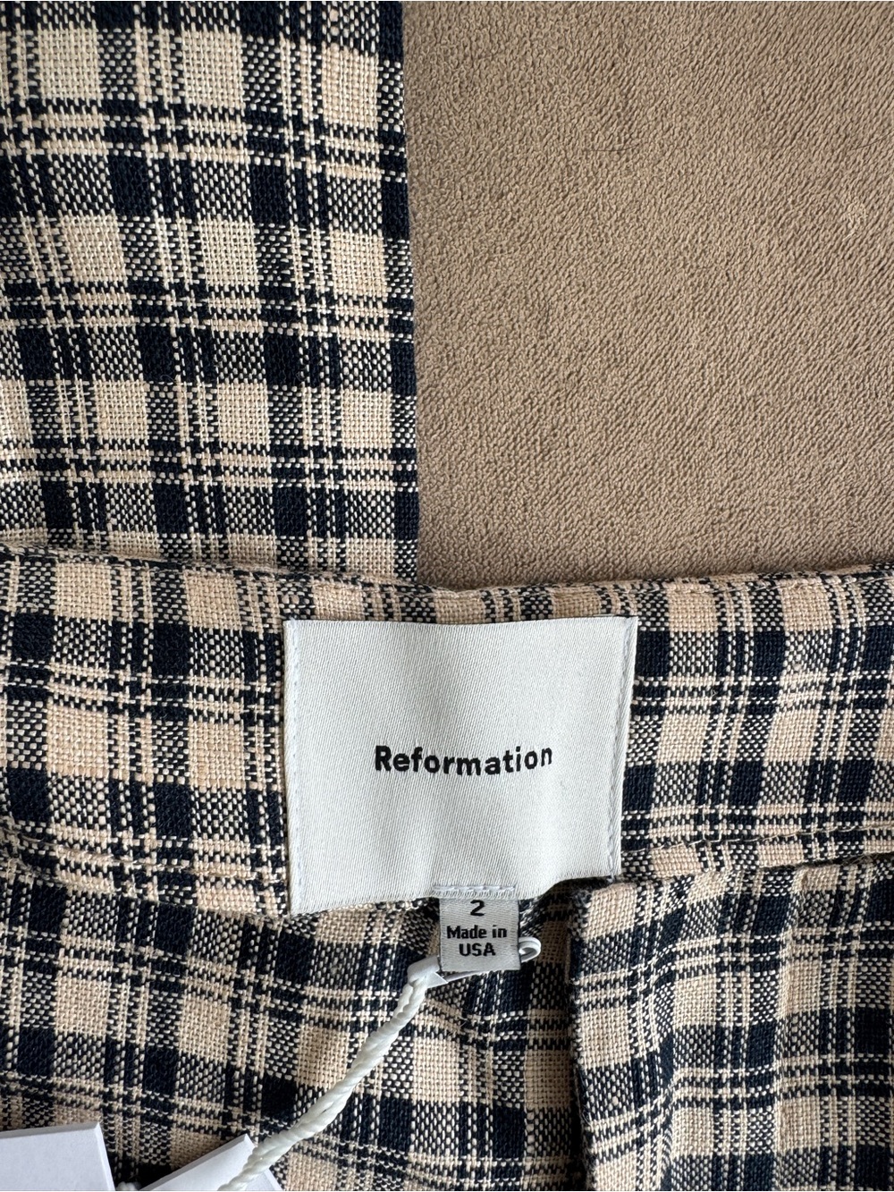 NWT Reformation Vida Linen Low Rise Pants - Picture 2 of 5